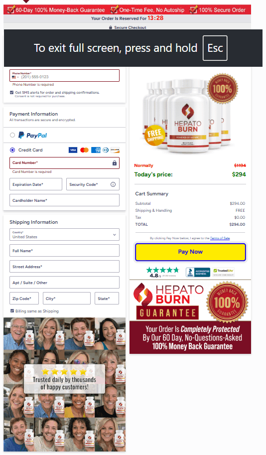 HepatoBurn order form